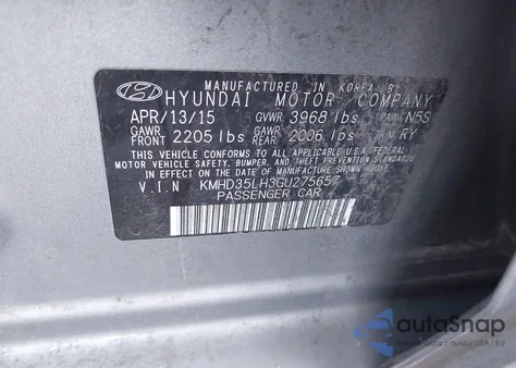 2016 Hyundai Elantra Gt z USA, uszkodzony, nr VIN KMHD35LH3GU275657